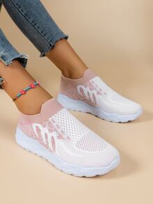 Zapatos para correr slip on de dos tonos - Multicolor - Ver 4