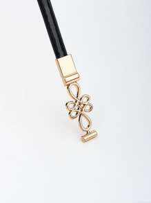 Đai trang trí khóa hình học - màu đen - Xem 4