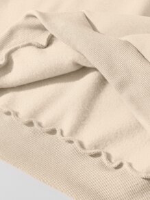 Christmas Print Drop Shoulder Sweatshirt - Apricot - View 5