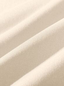 Christmas Print Drop Shoulder Sweatshirt - Apricot - View 3