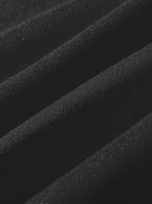 Christmas Print Drop Shoulder Sweatshirt - Black - View 3