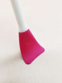 矽膠雙頭清潔面膜刷1入組小熊型按摩產品臉部清潔刷DIY泥膜應用化妝工具