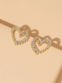 Rhinestone Heart Stud Earrings Valentines,Mom,Mother,Mother's Day,Gift