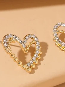 Rhinestone Heart Stud Earrings Valentines,Mom,Mother,Mother's Day,Gift