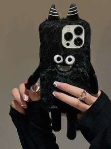 Funda para móvil felpa con estampado de dibujos animados - Multicolor - Ver 3