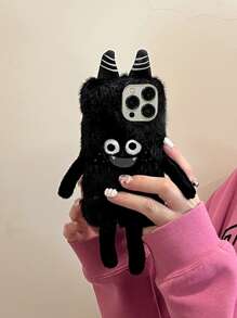 Funda para móvil felpa con estampado de dibujos animados - Multicolor - Ver 4