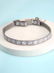 1pc Paw Print Pendant Pet Collar, Suitable For Small Cat, Dog Wearing And Traction - Multicolor - View 2