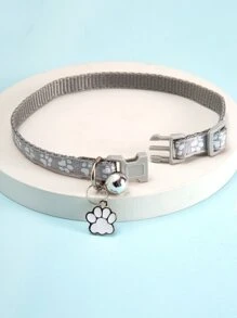 1pc Paw Print Pendant Pet Collar, Suitable For Small Cat, Dog Wearing And Traction - Multicolor - View 3