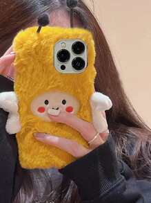 Funda para móvil con diseño de abeja de dibujos animados mullido - Amarillo - Ver 3