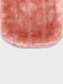 Pom Pom Decor Fuzzy Hot Water Bag - Pink - View 3