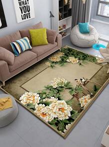 1pc Tấm thảm cổ điển in hoa - Nhiều màu - Xem 2