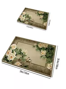 1pc Tấm thảm cổ điển in hoa - Nhiều màu - Xem 4