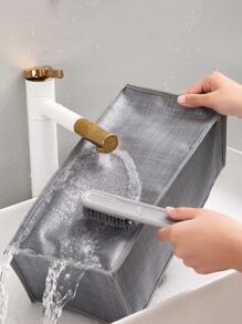 1 PC Có Thể Gập Lại Vải Không Dệt Tủ Quần Áo Hộp Lưu Trữ Đơn Giản Màu Xám Vuông Bền Tủ Tủ Quần Áo Người Tổ Chức - Xám - Xem 4