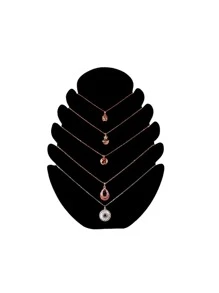 1 pieza Estante de exhibición de joya liso - Negro - Ver 4