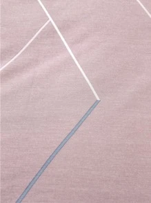 Geometric Pattern Ruffle Trim Bed Skirt