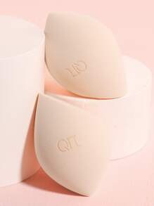 2pcs Dry & Wet Use Makeup Sponges Makeup Sponge, Multicolor Latex-Free Reusable Washable Soft Flawless Makeup Applicators For Powder, Liquid, Makeup Design, Travel Essential - Apricot - View 4