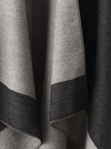 1 chiếc khăn choàng Poncho phối màu, thích hợp mặc hàng ngày - Nhiều màu - Xem 3