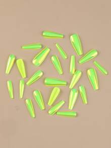 24 cái Quan Tài Dài Móng Tay Giả & 1 Băng Dán & 1 Cái Dũa Móng Tay - Nhiều màu - Xem 3