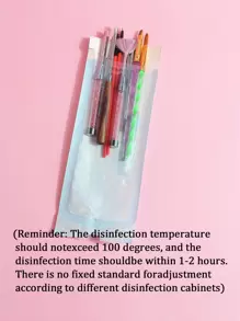 klimonla 20pcs Disposable Self-Sealing Nail Tool Sterilization Pouch UV Disinfection Storage Bag (Medium Size),Nail Supplies,Nail Tools,Nail Art Tools,Back To School,Nails,Nail Tools For Press On Nails - Blue and White - View 3