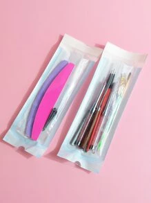 klimonla 20pcs Disposable Self-Sealing Nail Tool Sterilization Pouch UV Disinfection Storage Bag (Medium Size),Nail Supplies,Nail Tools,Nail Art Tools,Back To School,Nails,Nail Tools For Press On Nails - Blue and White - View 5