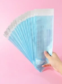 klimonla 20pcs Disposable Self-Sealing Nail Tool Sterilization Pouch UV Disinfection Storage Bag (Medium Size),Nail Supplies,Nail Tools,Nail Art Tools,Back To School,Nails,Nail Tools For Press On Nails - Blue and White - View 6