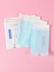 klimonla 20 件一次性小型自封紫外线消毒美甲工具收纳袋，美甲用品，美甲工具，美甲工具，返校，指甲，按压指甲用美甲工具 - 藍白色 - 查看 5