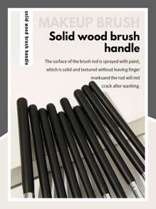 10PCS Makeup Brush Sets Premium Synthetic Hair Eyeshadow Blending Brush Sets Cosmetics Tools For Face And Eyes,Brush Set,Makeup Brush Kit,Make Up Brush Set,Make Up Set Complete,Makeup Brush Set,Complete Makeup Kit,Brush Kit,Brushes Makeup Set,Makeup Gift Set,Set - Black - View 5