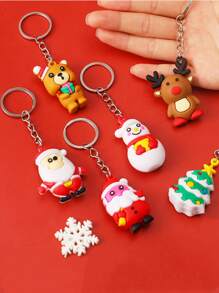 Christmas 1pc Random Cartoon Design Pet ID Tag - Multicolor - View 1