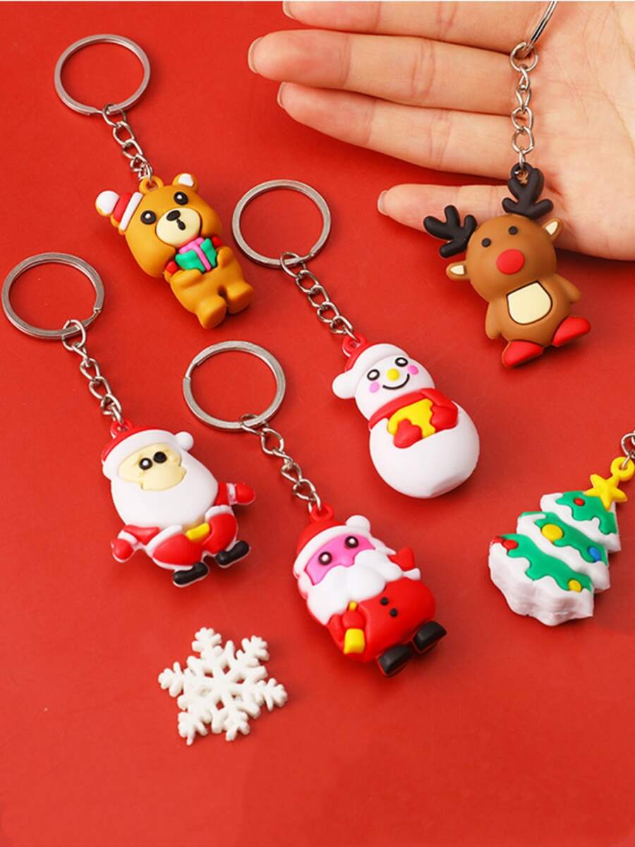 Christmas 1pc Random Cartoon Design Pet ID Tag - Multicolor - View 1