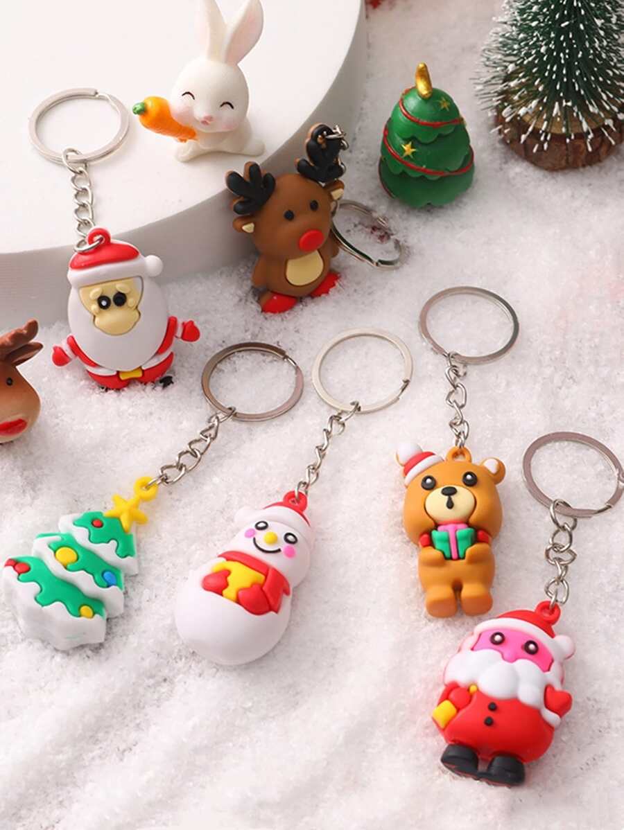 Christmas 1pc Random Cartoon Design Pet ID Tag - Multicolor - View 1