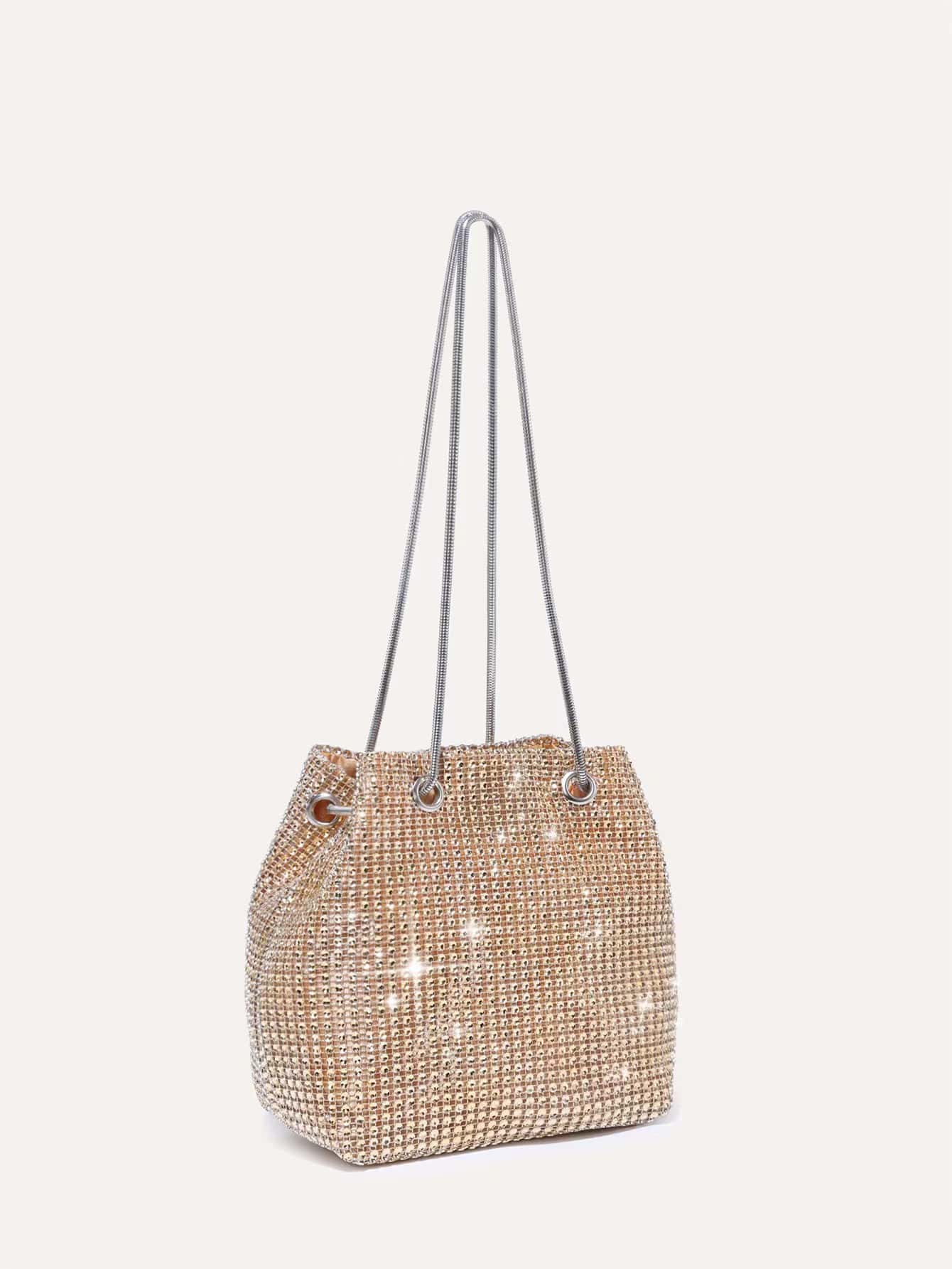 Long lanh lấp lánh quyến rũ, Sequin, Sang trọng, Túi đựng đồ trang trí bằng kim cương nhỏ sáng bóng Túi buổi tối, Túi ăn tối Ngọc trai giả, Kim cương giả cho cô gái dự tiệc, Phụ nữ, Cô dâu Hoàn hảo cho bữa tiệc, đám cưới, vũ hội, bữa tối/tiệc, cho cocktail - Rượu sâm banh - Xem 1