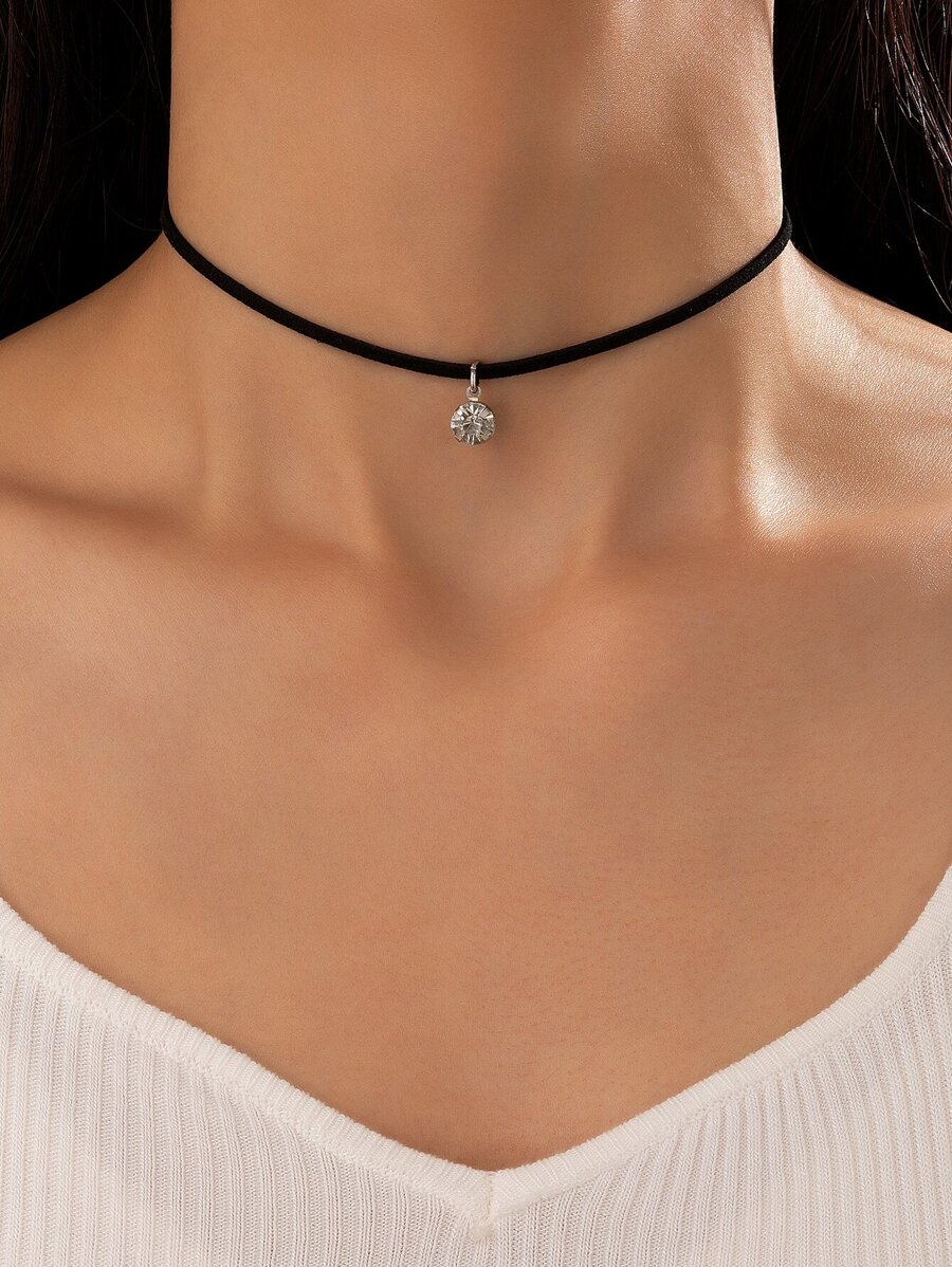 imoli Round Cubic Zirconia Charm Choker