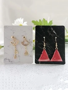 30 cái Đá cẩm thạch Mẫu Trang sức Màu Ngẫu nhiên Thẻ Hiển thị Trang sức - Nhiều màu - Xem 2