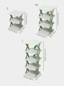 1 pieza Estante de almacenamiento de zapatos multifuncional de plástico - Multicolor - Ver 2