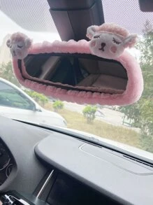 卡通羊設計汽車後視鏡鏡子套