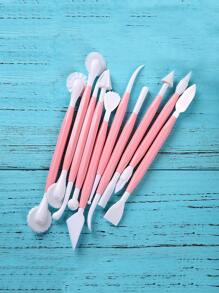 10 piezas herramienta para tallar pasteles - Rosa - Ver 1