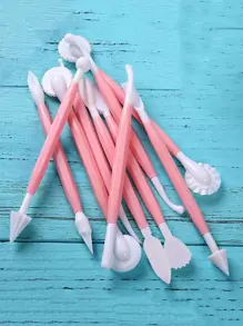 10 piezas herramienta para tallar pasteles - Rosa - Ver 3
