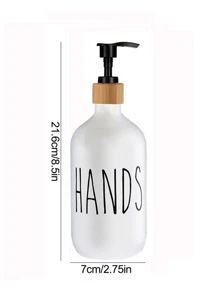 2pcs Letter Graphic Lotion Dispenser - White - View 3