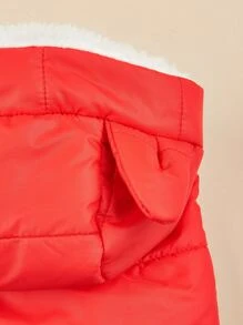 宠物秋季冬季加厚外套 - 紅色 - 查看 3