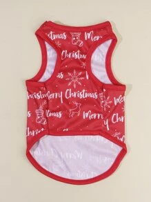 Petsin Christmas Snowman Bell Vest For Pets, 1pc - Red and White - View 6