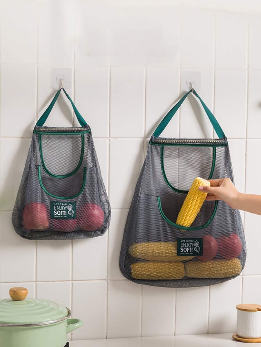 Túi bảo quản thực phẩm dạng lưới 1pc - màu xanh lá - Xem 1