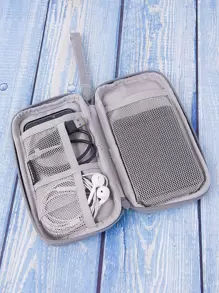 1入組便攜式數據線收納包 - 灰色 - 查看 4