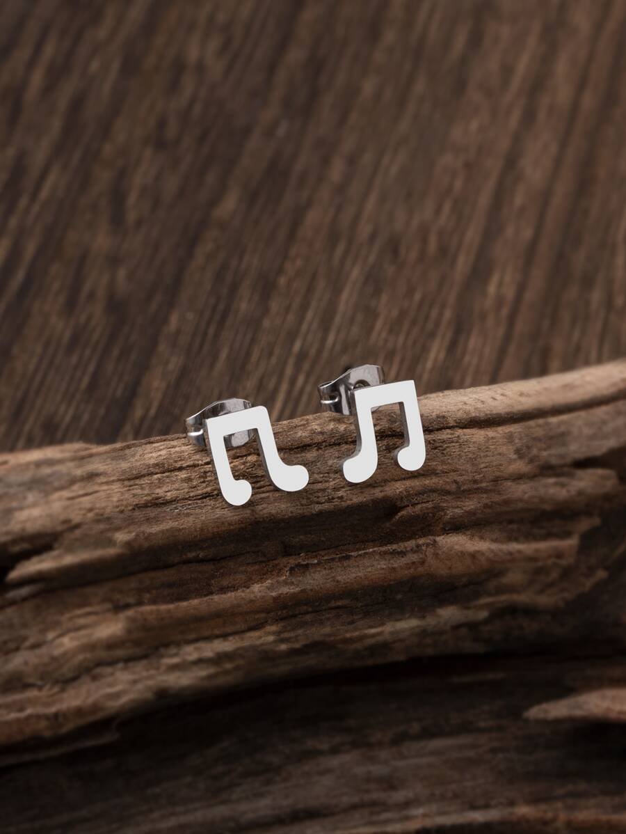 Music Note Stud Earrings | SHEIN USA