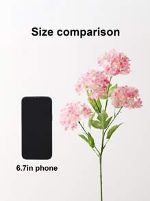 1 pieza Tallo de flor artificial con 4 piezas cabeza - Rosa - Ver 3