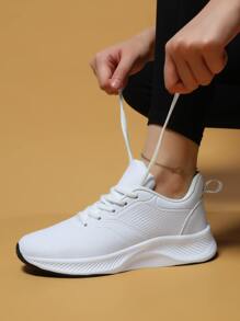 女性時尚皮面保暖輕便舒適運動鞋,適用於冬季