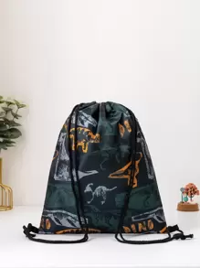 兒童恐龍圖案束口背包 - 彩色 - 查看 1