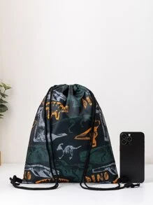 兒童恐龍圖案束口背包 - 彩色 - 查看 2