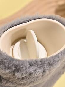 1pc Fluffy Hot Water Bag - Grey - View 4