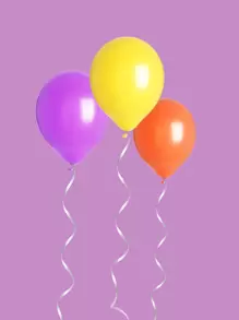 5pcs Random 10m Coiled Balloon Accessories, Decorative Coils, Balloon Accessories, Coils, Ribbons - White - View 2