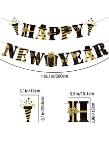 2pcs Gift Box & Slogan Graphic Pull Flag - Multicolor - View 4